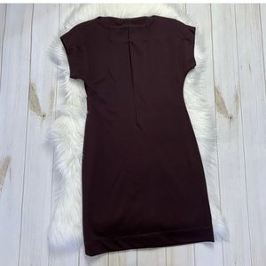 Ted Baker London Sheath Fitted Dress Burgundy Wine